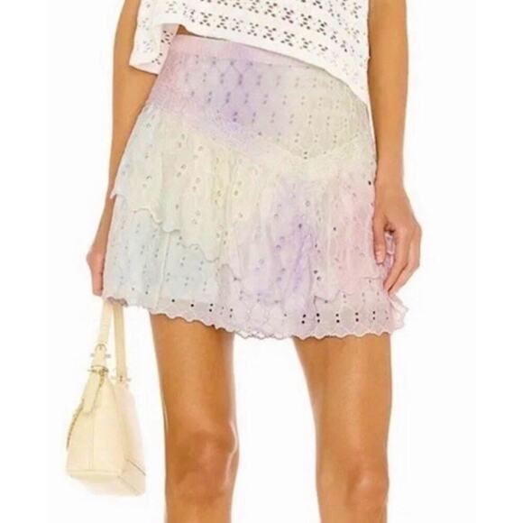 Loveshackfancy Pastel Aaron Skirt in Candyland Hand Dye Size 2 - Picture 1 of 7